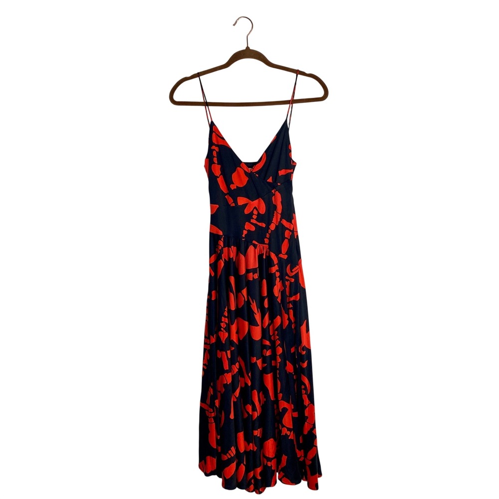 Mara Hoffman Vintage Silk Skeleton Bone Crossover Y2K Slip Dress Whimsigoth